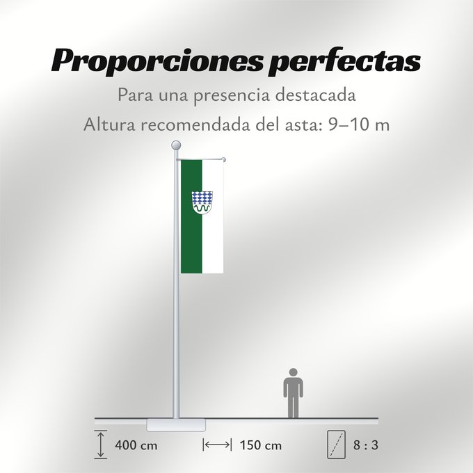 Proporciones de la bandera: Oftersheim (Nördliches Baden-Württemberg)