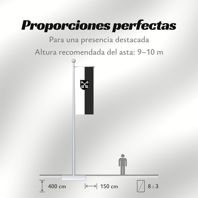Proporciones de la bandera: Burladingen (Schwäbische Alb)