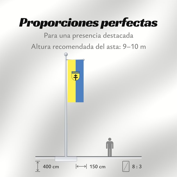 Proporciones de la bandera: Dornstadt (Schwäbische Alb)