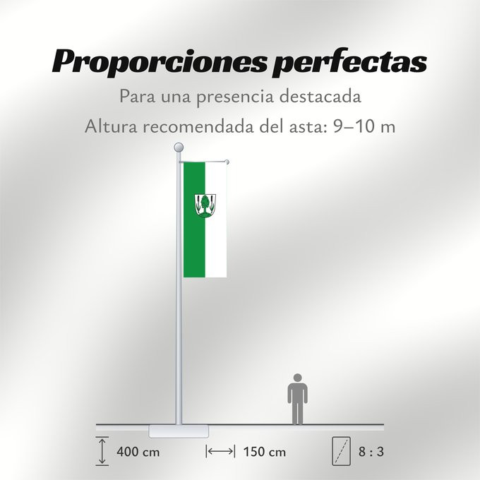 Proporciones de la bandera: Hallbergmoos (Münchener Umland)