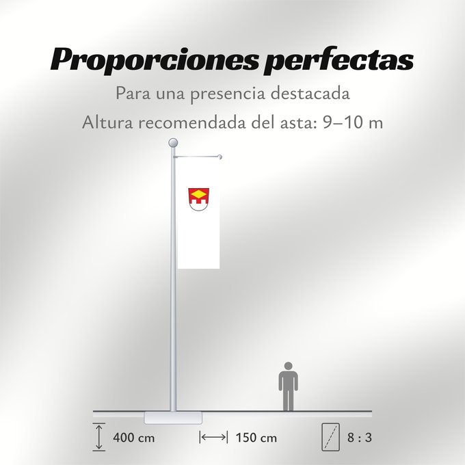 Proporciones de la bandera: Mauern (Münchener Umland)