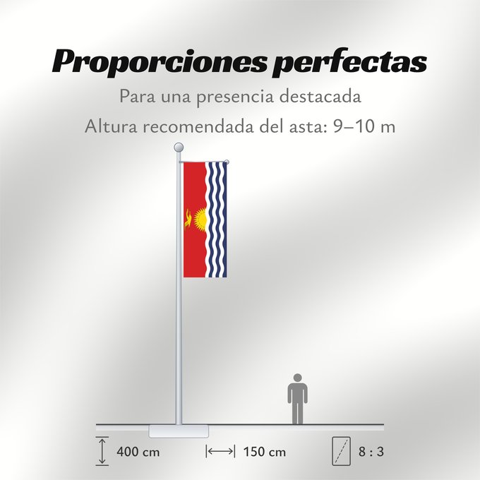 Proporciones de la bandera: Kiribati	Kiribatov