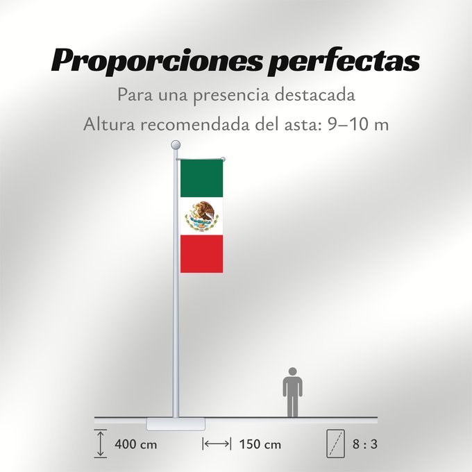 Proporciones de la bandera: Mexico	Mexico Official version of the Flag of the United Mexican States or Mexico	Mexique	México La actual bandera de los Estados Unidos Mexicanos	Mexiko	Messico	México	Meksyku	علم المكسيك	Mïxiku wiphala	Meksika	Mèxic	Mexická vlajka	Mexicos	Meksiko	Mexiko