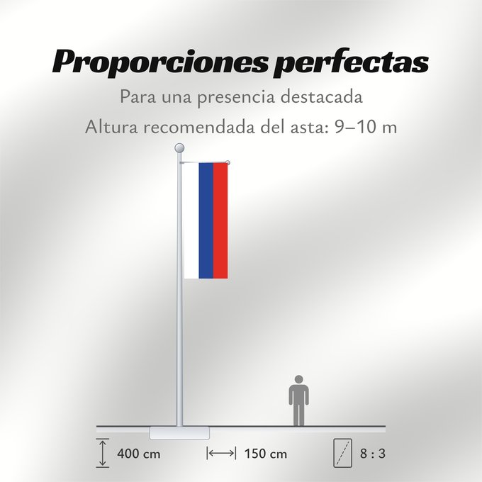 Proporciones de la bandera: Russia Russian Federation Russie Rusia Russische Föderation