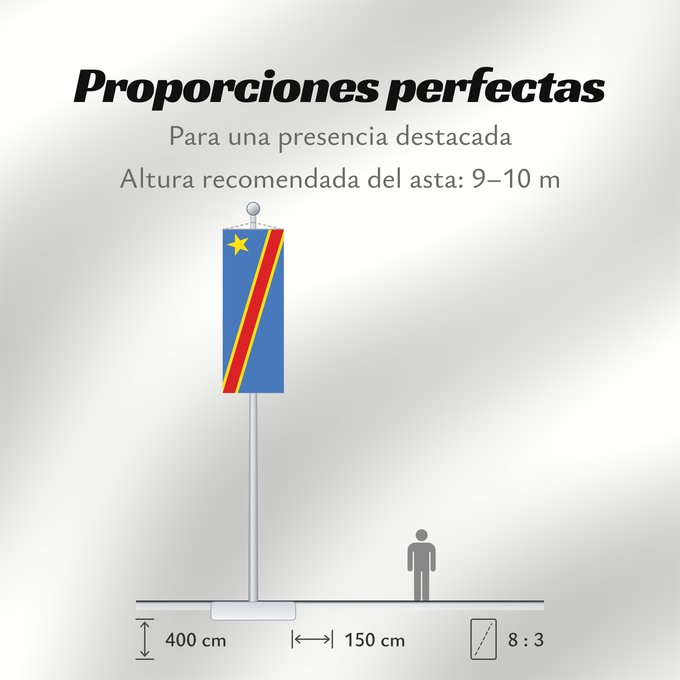 Proporciones de la bandera: Democratic Republic of the Congo	The national flag of the Democratic Republic of the Congo	La République démocratique du Congo	Rep. Dem. del Congo	Demokratischen Republik Kongo	Repubblica Democratica del Congo	Democratische Republiek Congo	علم جمهورية الك