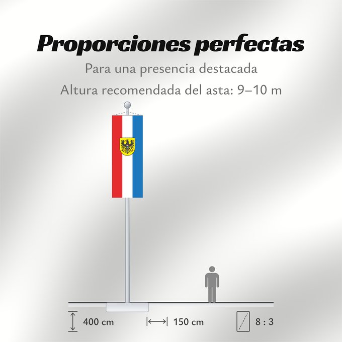 Proporciones de la bandera: Heilbronn (Nördliches Baden-Württemberg)