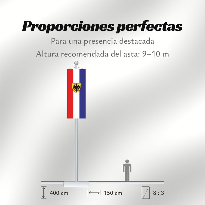 Proporciones de la bandera: Bad Wimpfen (Nördliches Baden-Württemberg)