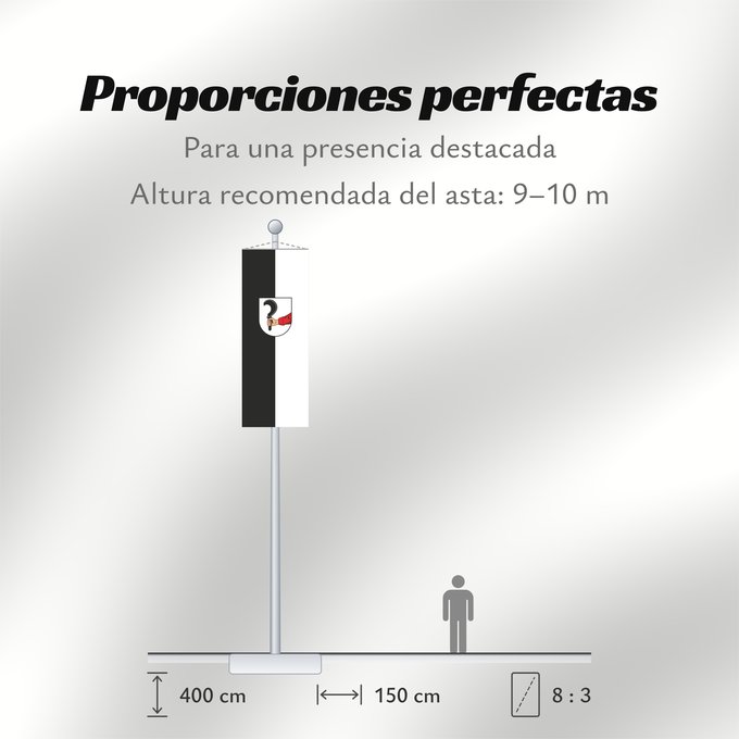 Proporciones de la bandera: Talheim (Nördliches Baden-Württemberg)