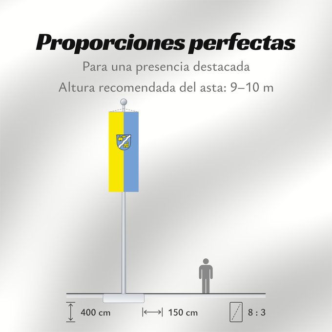 Proporciones de la bandera: Langenbrettach (Nördliches Baden-Württemberg)
