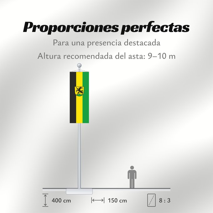 Proporciones de la bandera: Boxberg (Nördliches Baden-Württemberg)