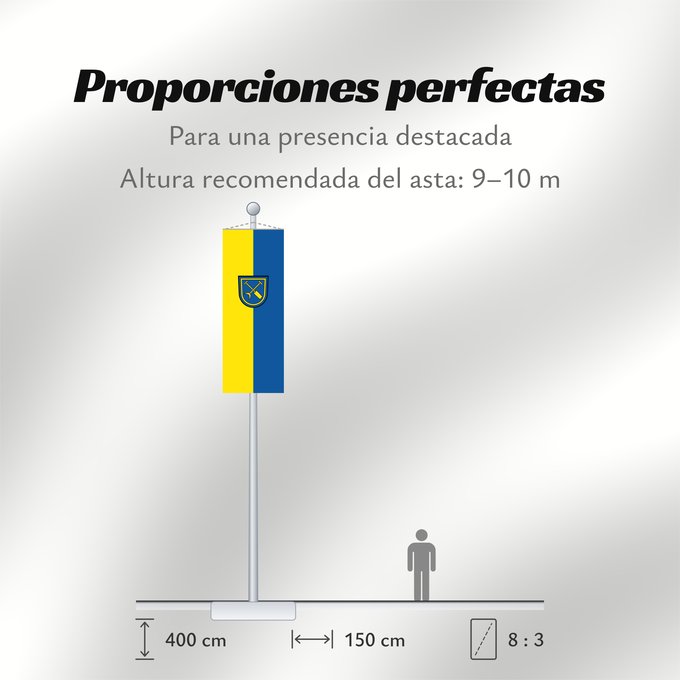 Proporciones de la bandera: Linkenheim-Hochstetten (Nördliches Baden-Württemberg)