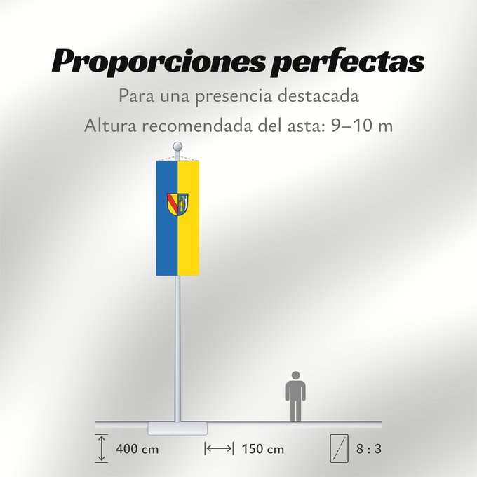 Proporciones de la bandera: Vörstetten (Südlicher Schwarzwald)