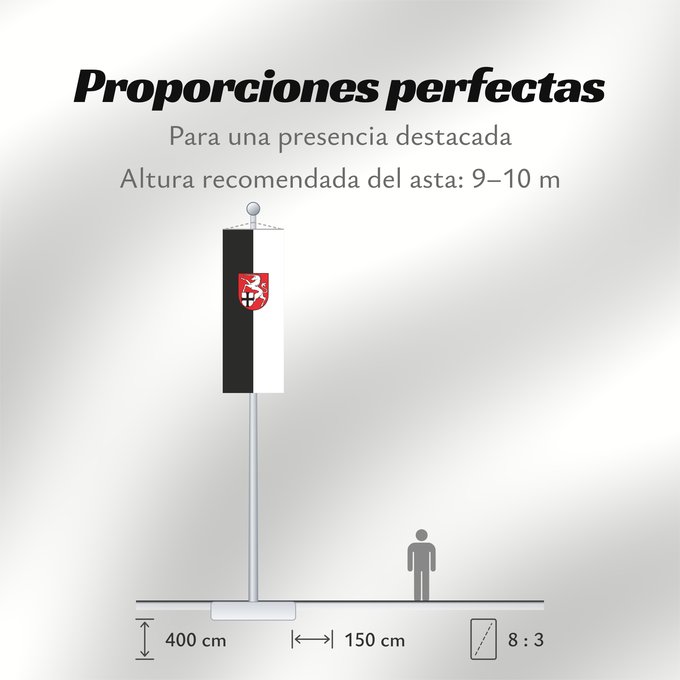 Proporciones de la bandera: Tengen (Hegau)