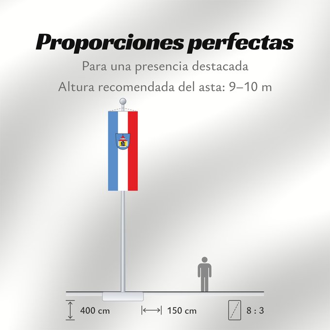 Proporciones de la bandera: Neuötting, St (Inn-Salzach)