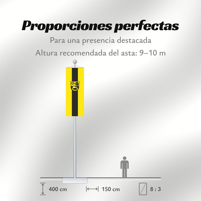 Proporciones de la bandera: Ainring (Berchtesgadener Land)