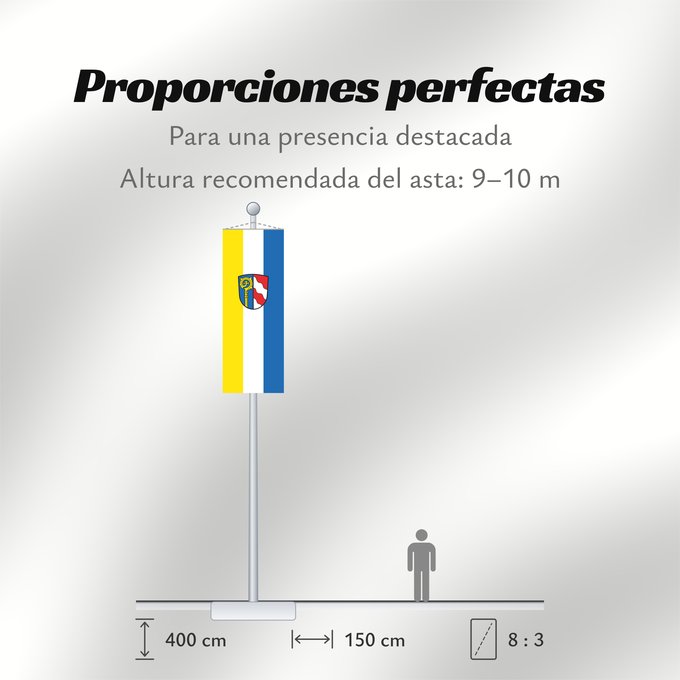 Proporciones de la bandera: Eching am Ammersee (Ammersee-Lech)