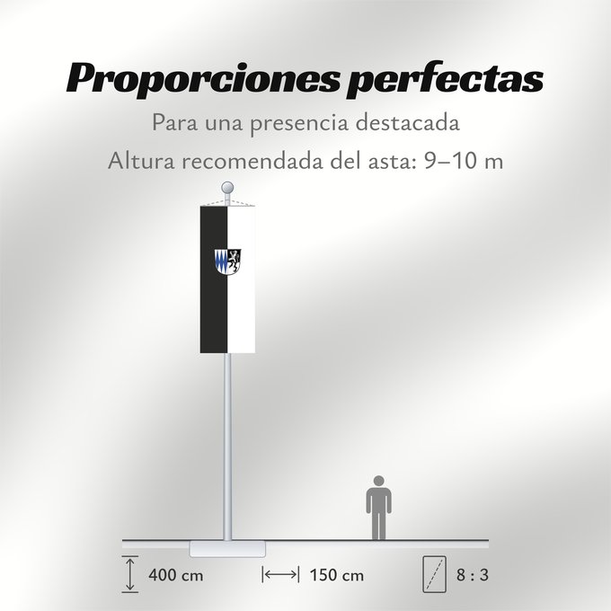 Proporciones de la bandera: Pfaffing (Chiemsee-Alpenland)