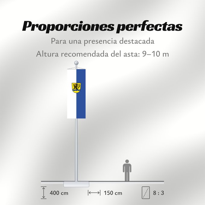 Proporciones de la bandera: Fridolfing (Chiemgau)
