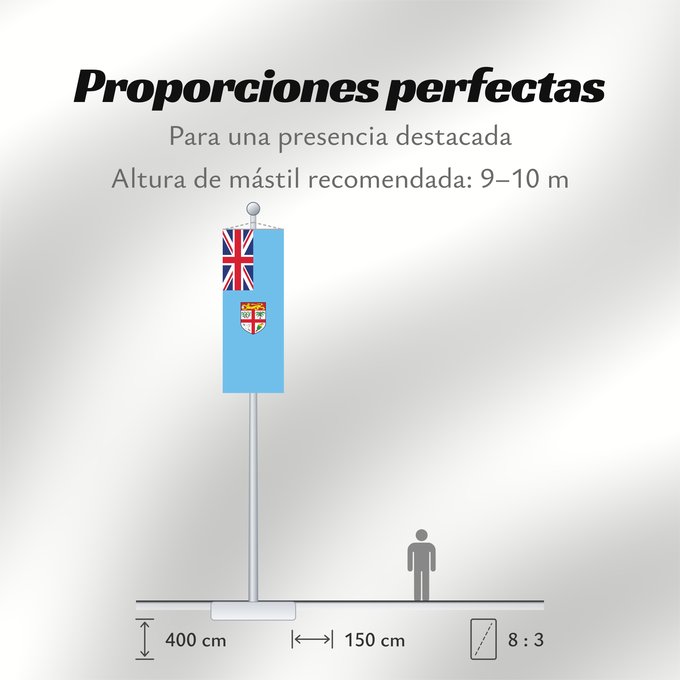 Proporciones de la bandera: Fiji Fidji Fiyi Fidschi