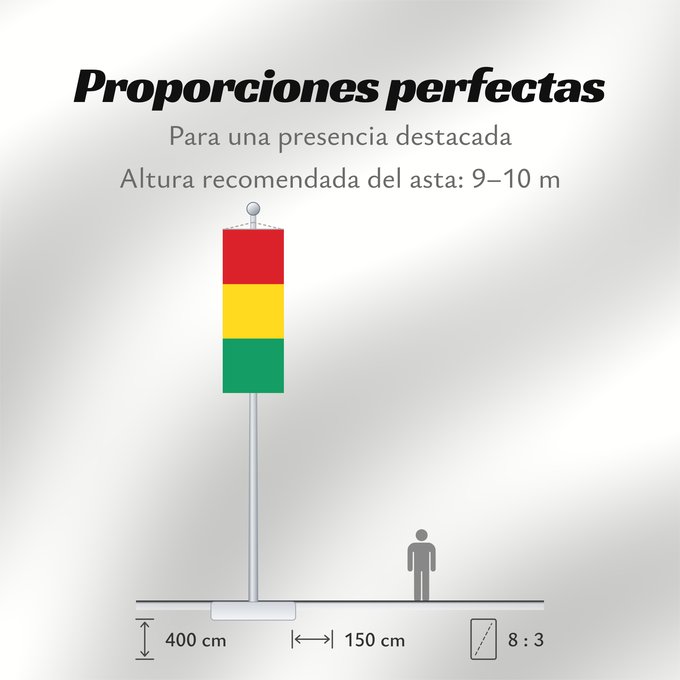 Proporciones de la bandera: Guinea	Guinée