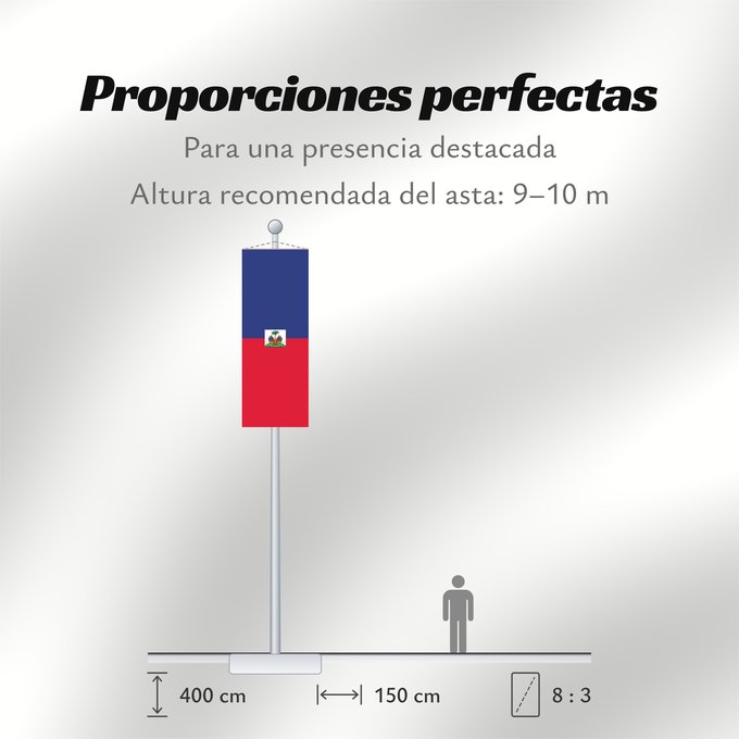Proporciones de la bandera: Haiti  civil	Haiti	Haïti	Haití