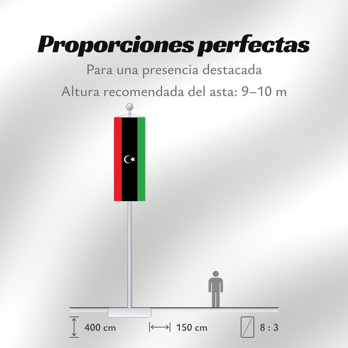 Proporciones de la bandera: Libya The national flag of Libya La Libye Libia Libyen Libië Líbia علم ليبيا Banniel Libia Libije Liibüa lipp דגל לוב リビアの国旗。 리비아의 국기 Libyas flagg Libiei Флаг Ливии ⵍⵉⴱⵢⴰ ⴰⵛⵏⵢⴰⵍ ⵏ ⵍⵉⴱⵢⴰ