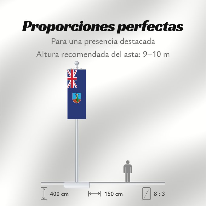 Proporciones de la bandera: Montserrat