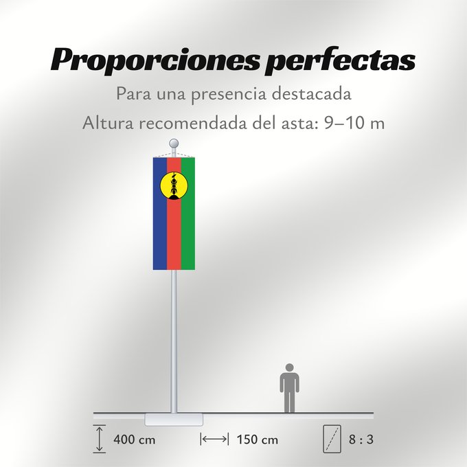 Proporciones de la bandera: FLNKS	Kanak and Socialist National Liberation Front political party	Front de libération nationale kanak et socialiste	Colores Pantone http //www	Neukaledonien	Nuova Caledonia	Front d Alliberament Nacional Canac Socialista