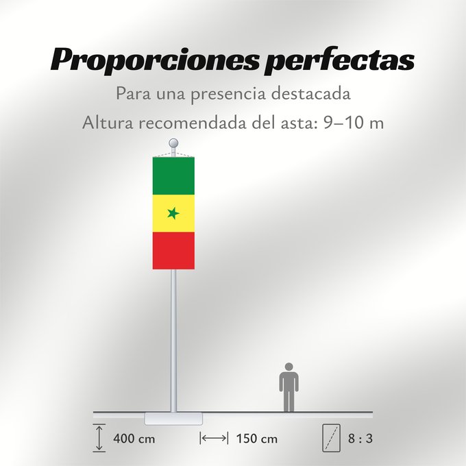 Proporciones de la bandera: Senegal	Sénégal	Senegalo	پرچم سنگال	Senegala