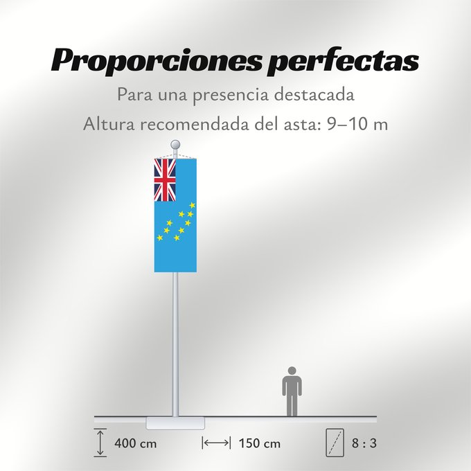 Proporciones de la bandera: Tuvalu