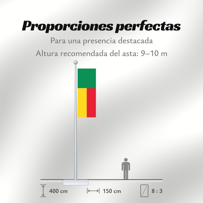 Proporciones de la bandera: Benin Bénin Benín Benins علم بنين Banniel Benin Σημαία του Μπενίν Benino Beningo bandera پرچم بنین Beninin Fon Benɛɛtò sín asya Okoloto ndi Benin Benina Raaya bu Bene Àsìá ilẹ́ Bẹ̀nẹ̀