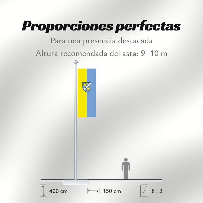 Proporciones de la bandera: Langenbrettach (Nördliches Baden-Württemberg)
