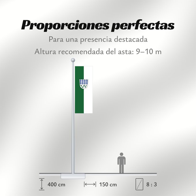 Proporciones de la bandera: Oftersheim (Nördliches Baden-Württemberg)