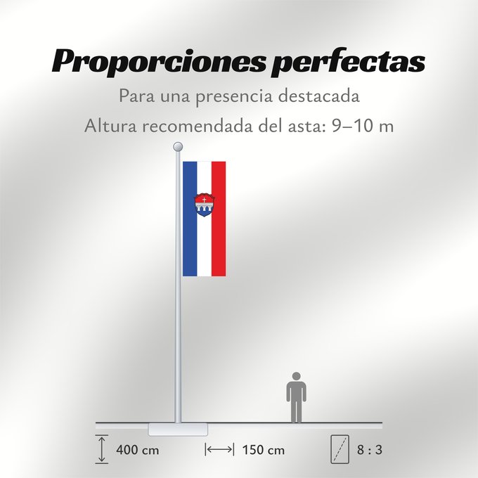 Proporciones de la bandera: Garching a.d.Alz (Inn-Salzach)