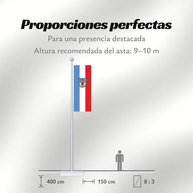 Proporciones de la bandera: Neuötting, St (Inn-Salzach)