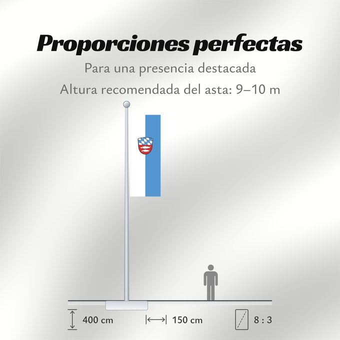 Proporciones de la bandera: Bayerisch Gmain (Berchtesgadener Land)
