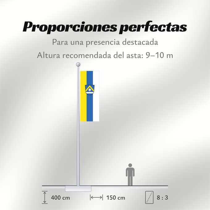 Proporciones de la bandera: Poing (Ebersberger Grünes Land)