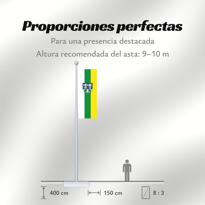 Proporciones de la bandera: Hohenpolding (Münchener Umland)