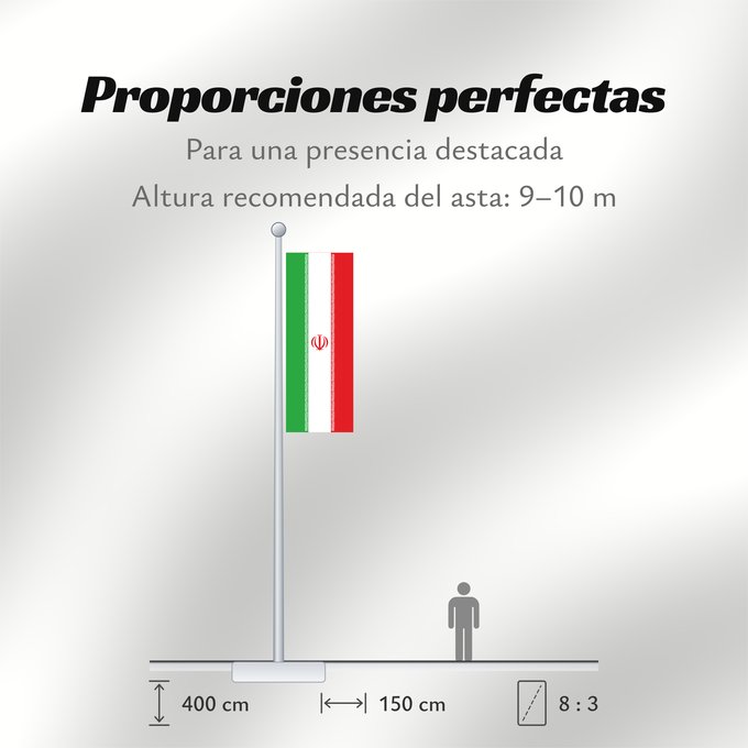 Proporciones de la bandera: Iran Irán