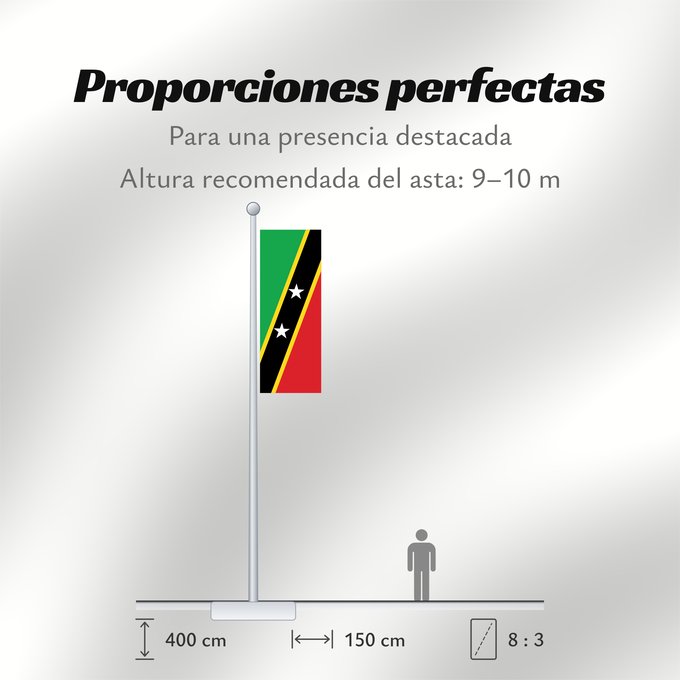 Proporciones de la bandera: Saint Kitts and Nevis Saint-Christophe-et-Niévès San Cristóbal y Nieves St. Kitts und Nevis Saint Kitts e Nevis Saint Kitts a Nevis Shan Críostóir-Nimheas Sen Kitts ha Nevis Флаг Сент-Китса и Невиса Saunt Kitts an Nevis Saint Kittsa in Nevisa