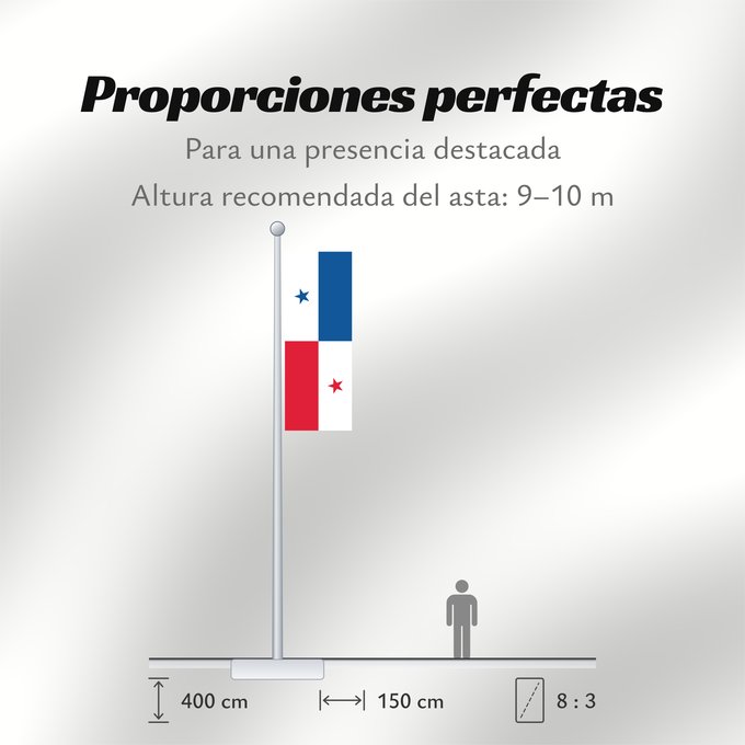 Proporciones de la bandera: Panama	Panamá	Panamy	علم پَنما	Paname	Da Panamas	Panamo	Флаг Панамы