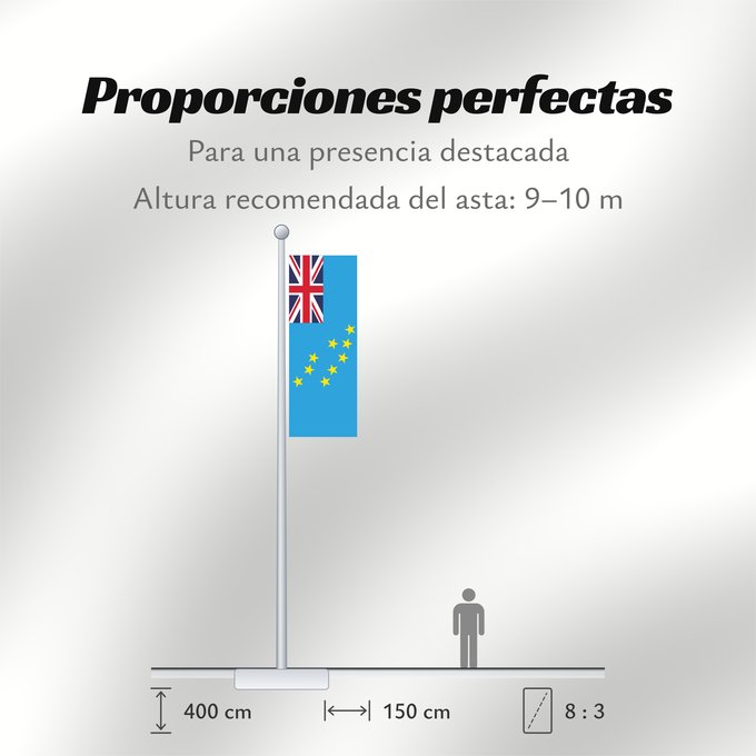Proporciones de la bandera: Tuvalu
