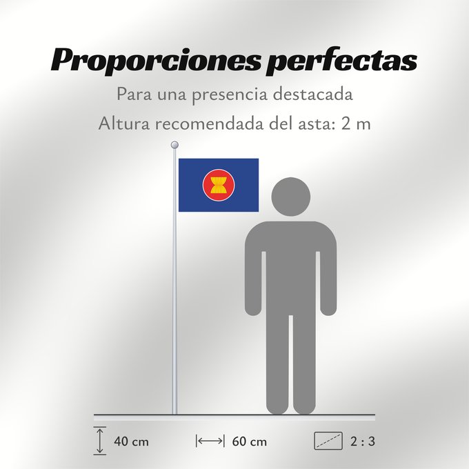 Proporciones de la bandera: ASEAN