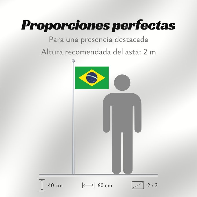 Proporciones de la bandera: Brazil Brésil Brasil Brasilien Brasile
