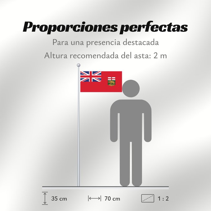 Proporciones de la bandera: Manitoba	Manitoba 	Banniel proviñs Manitoba, Kanada
