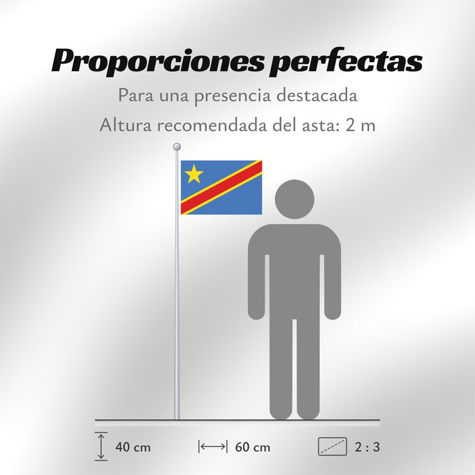 Proporciones de la bandera: Democratic Republic of the Congo	The national flag of the Democratic Republic of the Congo	La République démocratique du Congo	Rep. Dem. del Congo	Demokratischen Republik Kongo	Repubblica Democratica del Congo	Democratische Republiek Congo	علم جمهورية الك