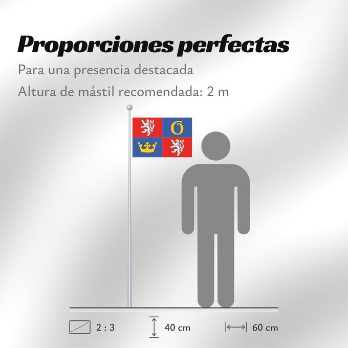 Proporciones de la bandera: Hradec Kralove Region Hradec Králové Region Région de Hradec Králové Región de Hradec Králové Region Hradec Králové Regione di Hradec Králové