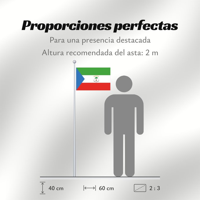 Proporciones de la bandera: Equatorial Guinea Guinée équatoriale Guinea Ecuatorial Äquatorialguineas Guinea Equatoriale Guiné Equatorial علم غينيا الاستوائية Guinea Equatorial Ekvatora Gvineo Ekuatore Gineako bandera Bɛndɛ́lɛ ya Republiki ya Gine-Ekwatorial Флаг Экваториальной Гвине