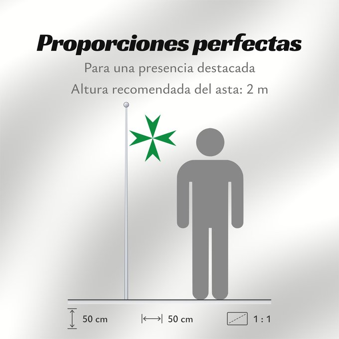Proporciones de la bandera: Militärischer und Hospitalischer Orden des Heiligen Lazarus von Jerusalem