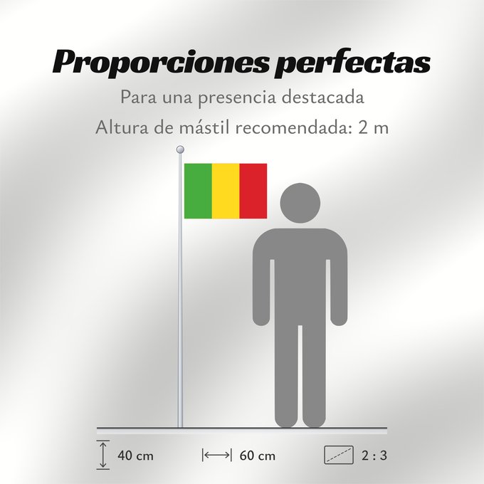 Proporciones de la bandera: Mali	Malí	علم مالي	Mali finifana	Malija	Raaya bu Mali